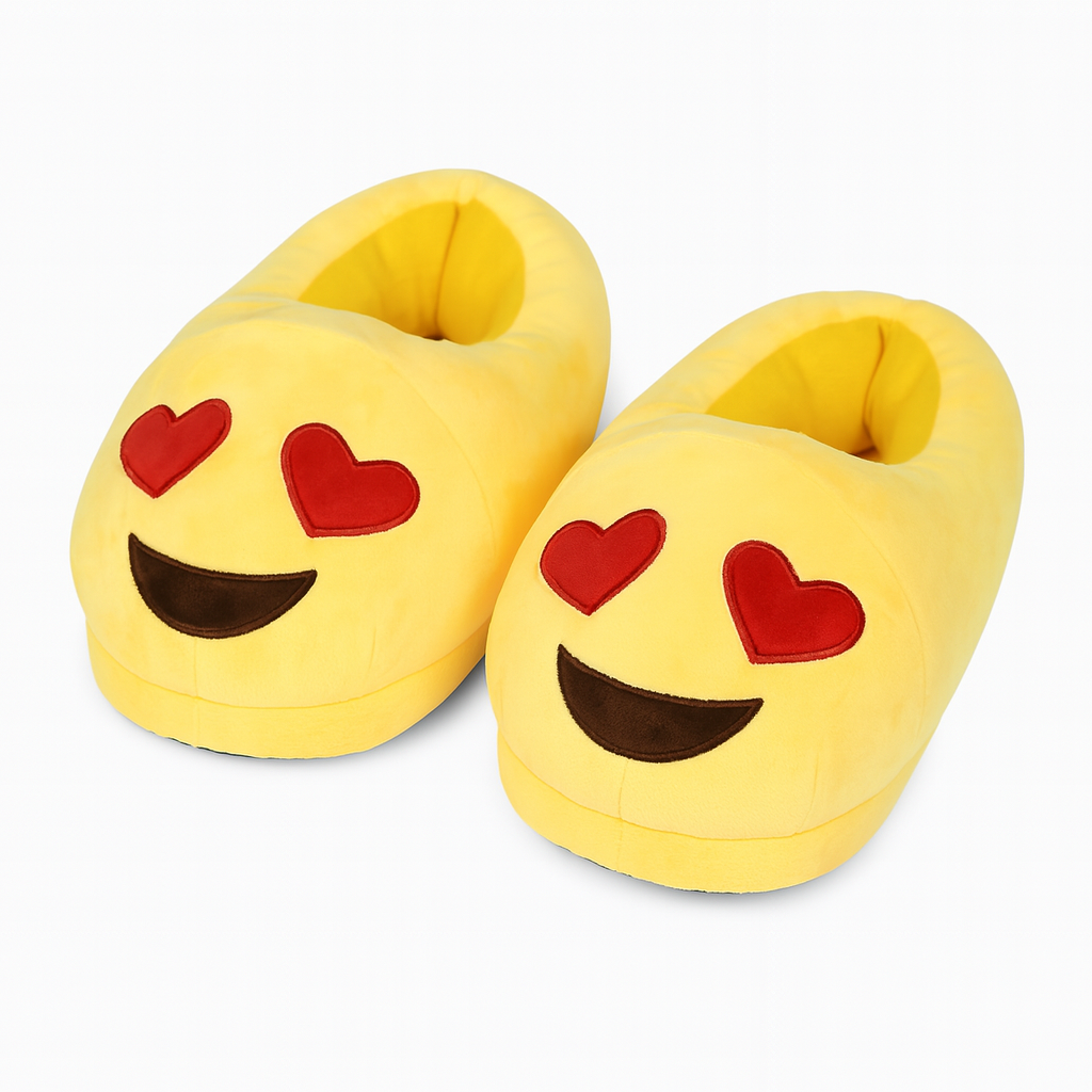 Chausson Emoji Coeur Jaune
