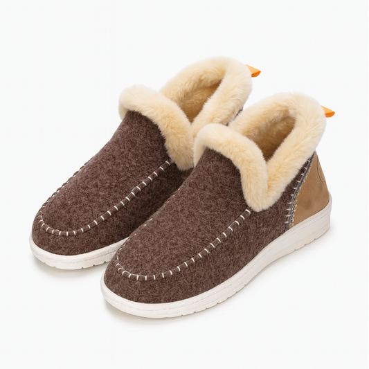 Chaussons Mixte Fourrées Marron