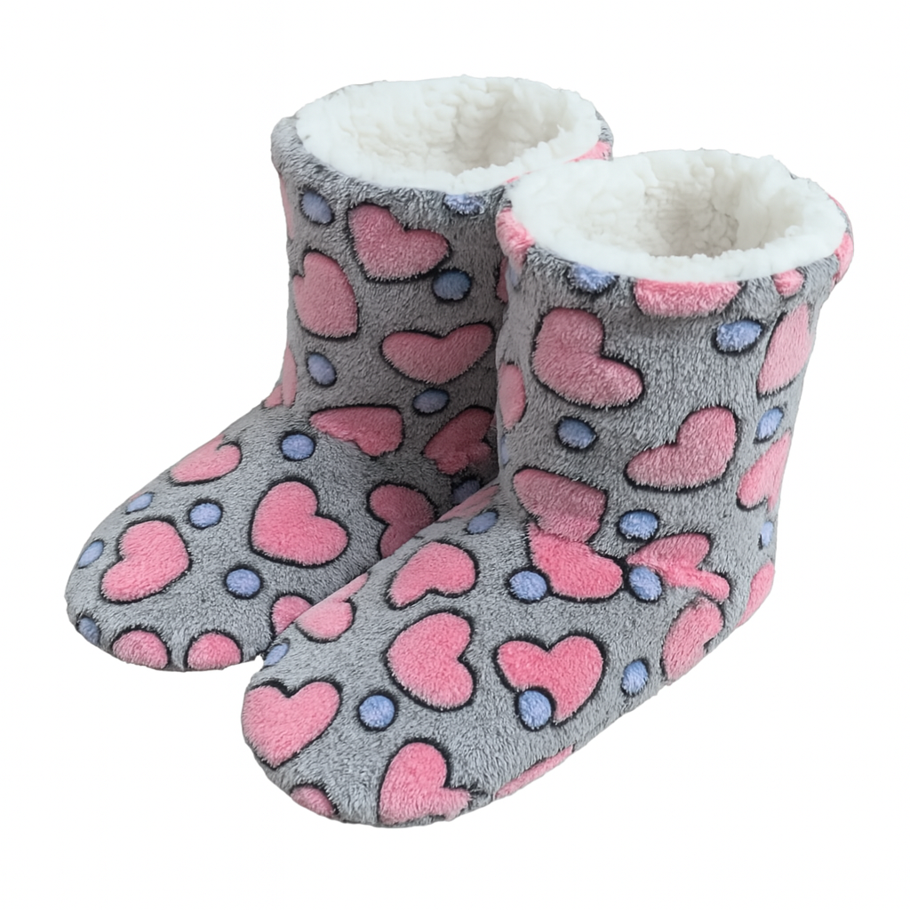 Chausson Antidérapant Hiver Gris
