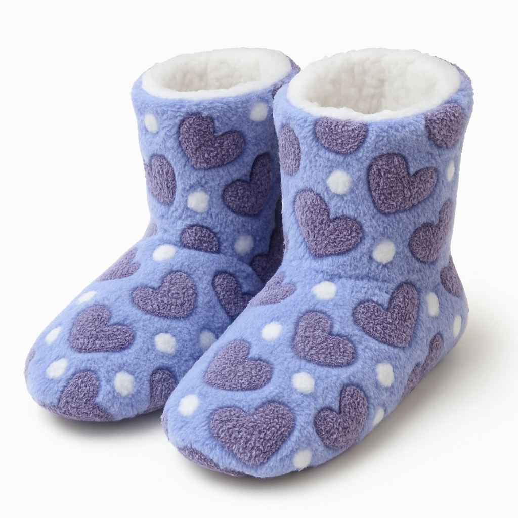 Chausson Antidérapant Hiver Violet