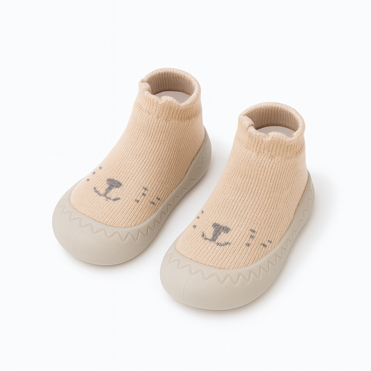 Chausson Pour Bébé Cute Dessin Marron