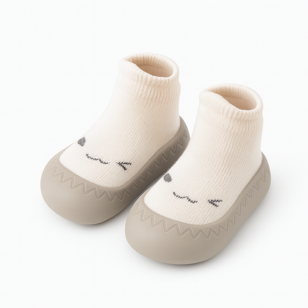Chausson Pour Bébé Cute Dessin Blanc