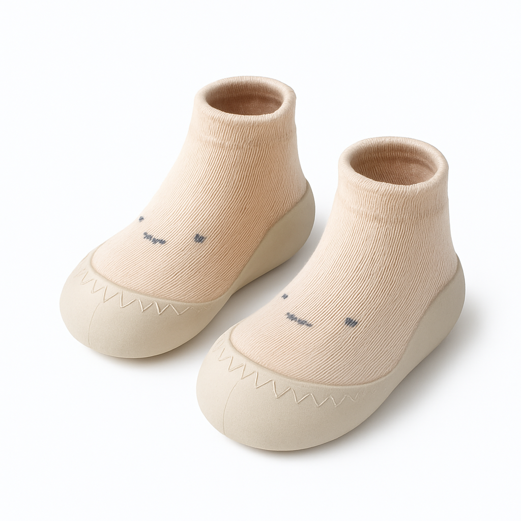Chausson Pour Bébé Cute Dessin Beige