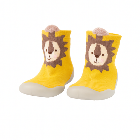 Chausson-Chaussette Petit Animaux Jaune