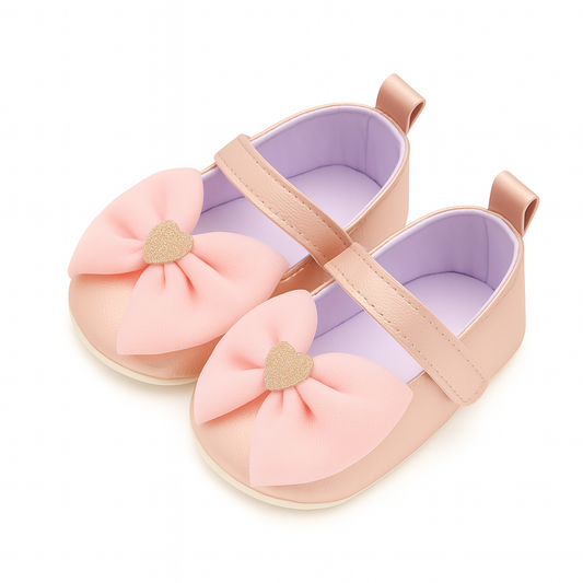 Chausson Bébé Avec Nœud Rose