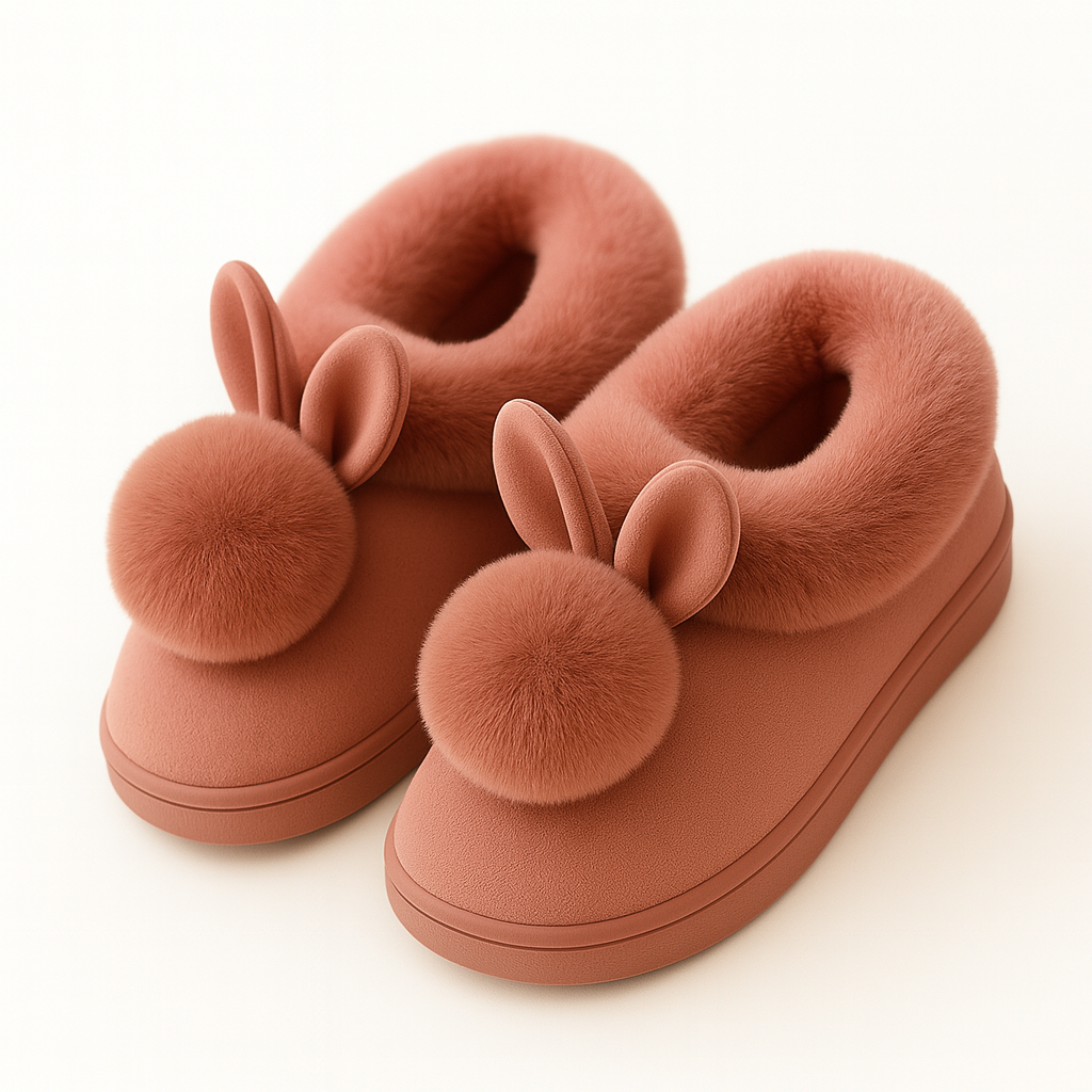 Chausson Avec Pompon Et Lapin
