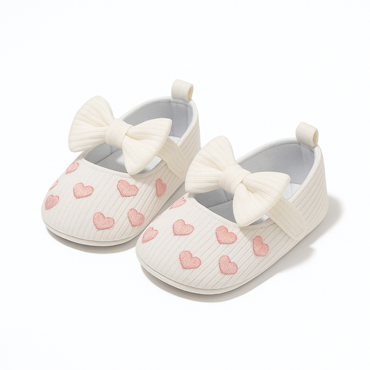 Chausson Bébé Style Ballerine Coeur 