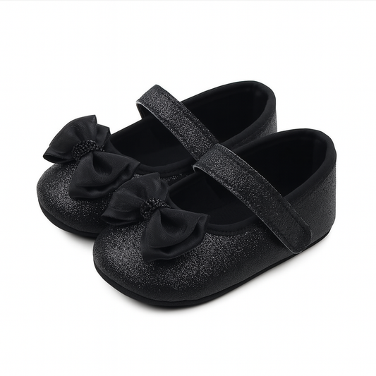 Chausson Baptême Pour Bébé Fille Noir