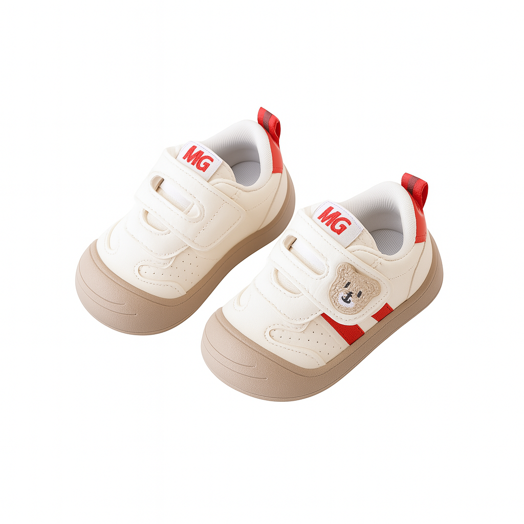 Chausson Bébé Oursons Rouge