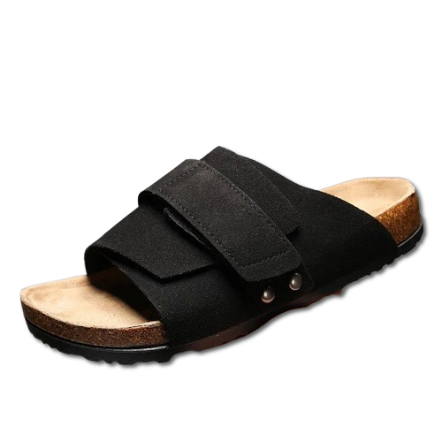 Chausson Cuir a  Scratch Homme