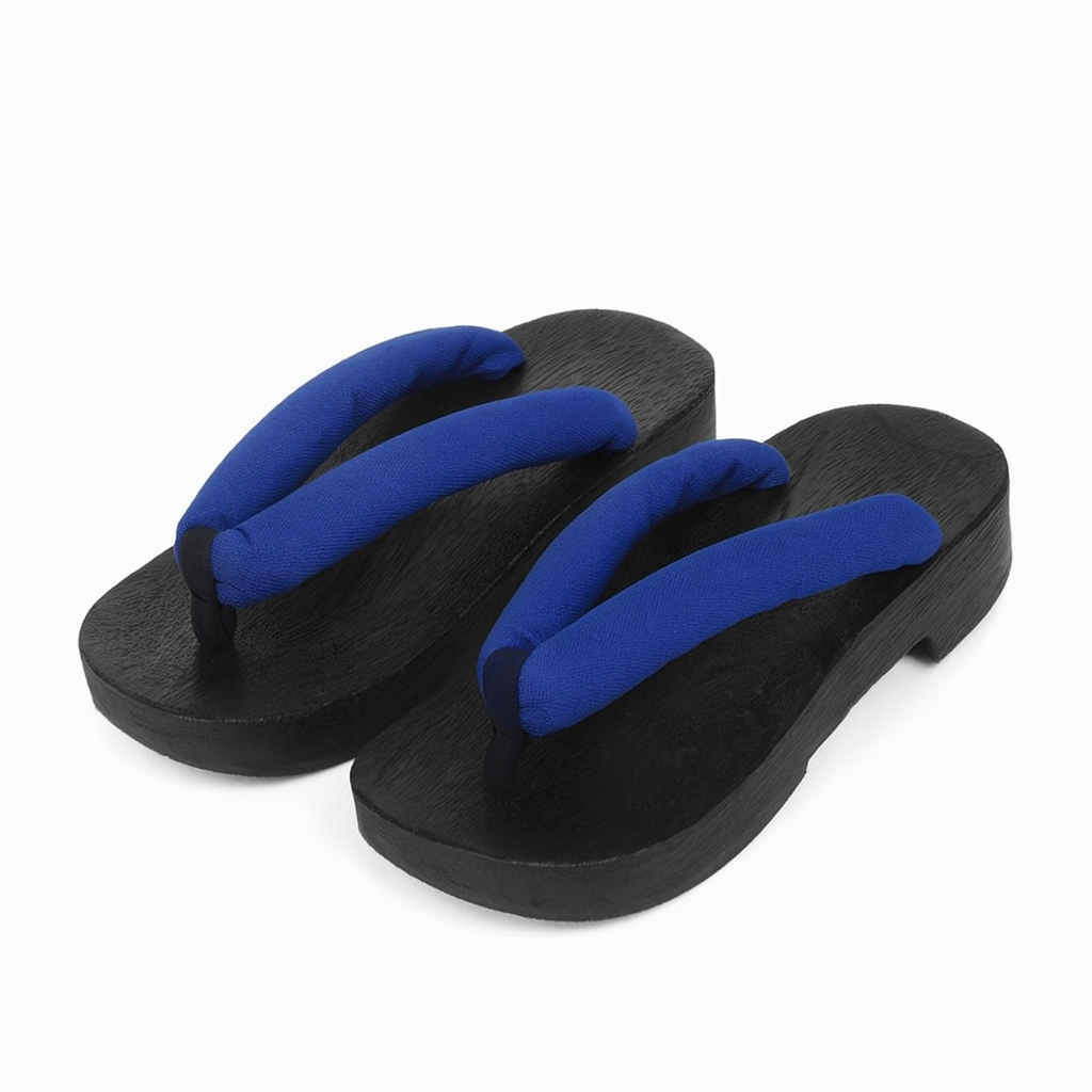 Geta Kimono Pour Japonais Bleu