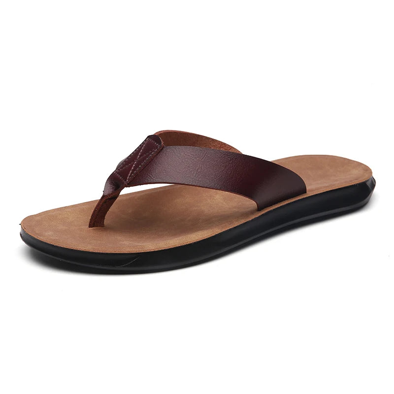 Chausson Homme Cuir Tong