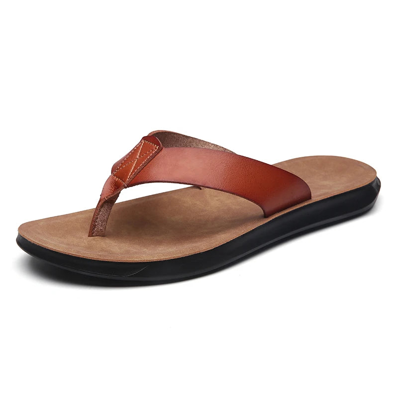 Chausson Homme Cuir Tong