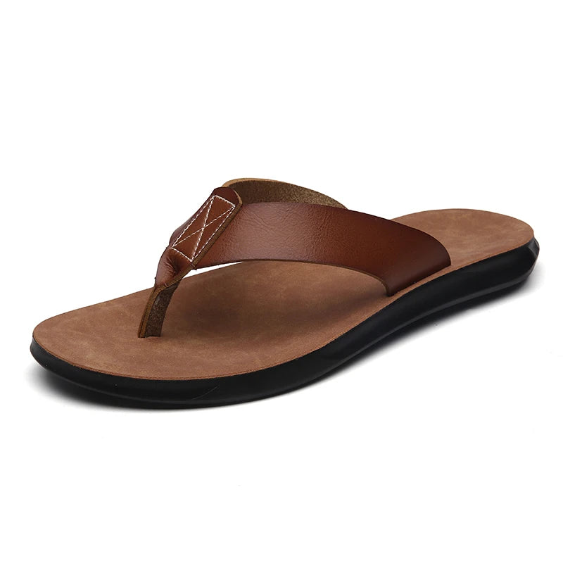 Chausson Homme Cuir Tong